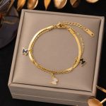 Titanium Steel Bracelet - Mother Pearl Wheat S092 - MadeInPanda