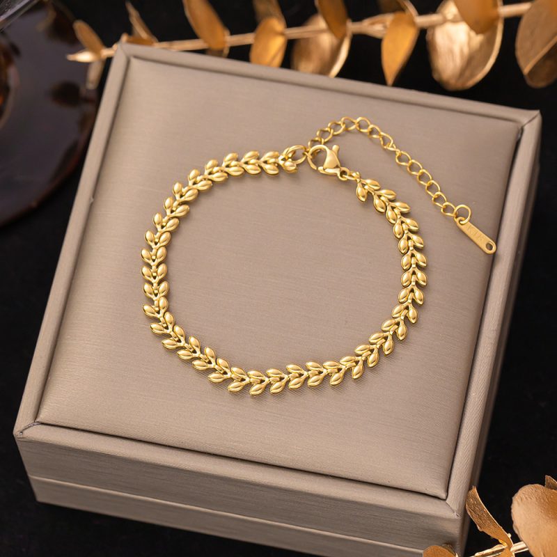 Titanium Steel Bracelet - Double Clover 5225 - MadeInPanda