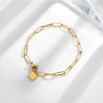 Titanium Steel Bracelet - Bead Chain Gold 585 - MadeInPanda