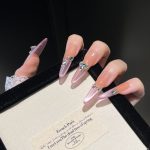 SG628 Ribbon Blue Press-On Nails