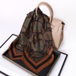 AISu 腰果 Silk Square Scarf - 70cm Chiffon Printed Pattern - Summer Fashion Bandana Neck Scarf - 1 Piece - MadeInPanda