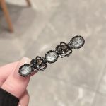 Wave Pearl Silver Barrette Clip 126 - MadeInPanda