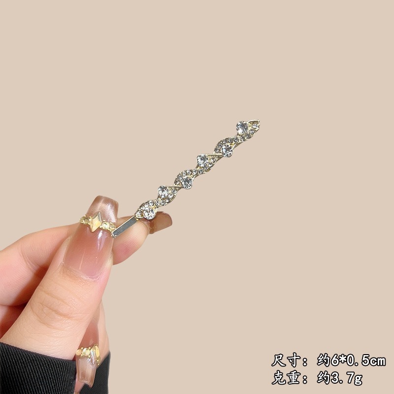 波浪金色一字夹#129