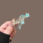Half Pearl Gold Barrette Clip 131 - MadeInPanda