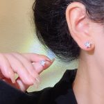 Large Star Zircon Earrings
