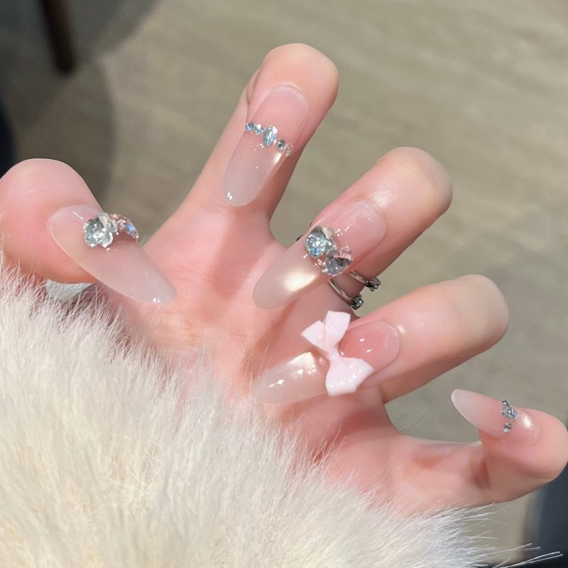 SG728 Icy Pink Press-On Nails