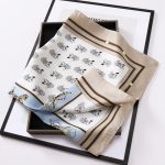 AISu 马车 Silk Square Scarf - 70cm Chiffon Printed Pattern - Summer Fashion Bandana Neck Scarf - 1 Piece - MadeInPanda