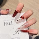 SG661 French Burgundy Press-On Nails