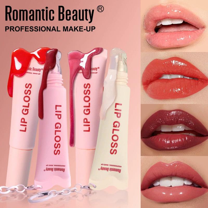 Tinted Lip Gloss with Chain - Main Image