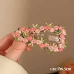 碎花蕾丝三角水滴BB夹