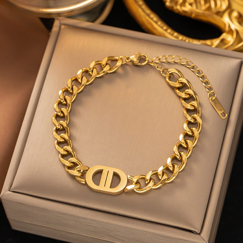 Titanium Steel Bracelet - Black Clover Rose Gold 531 - MadeInPanda
