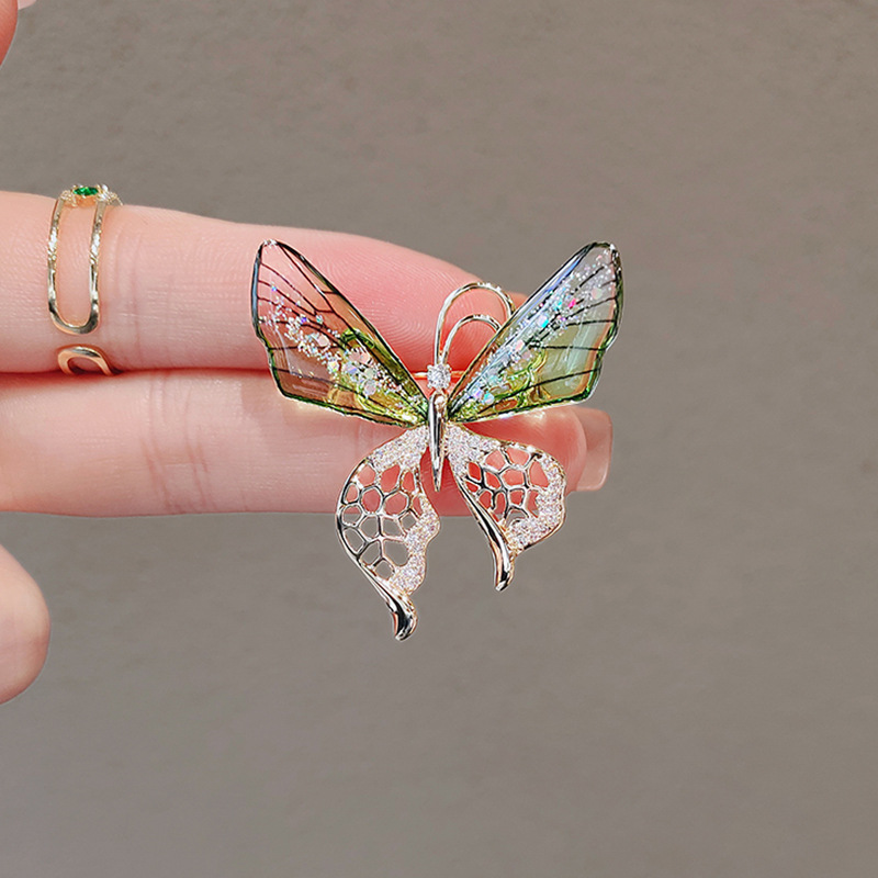 Green Butterfly Brooch 115 MadeInPanda