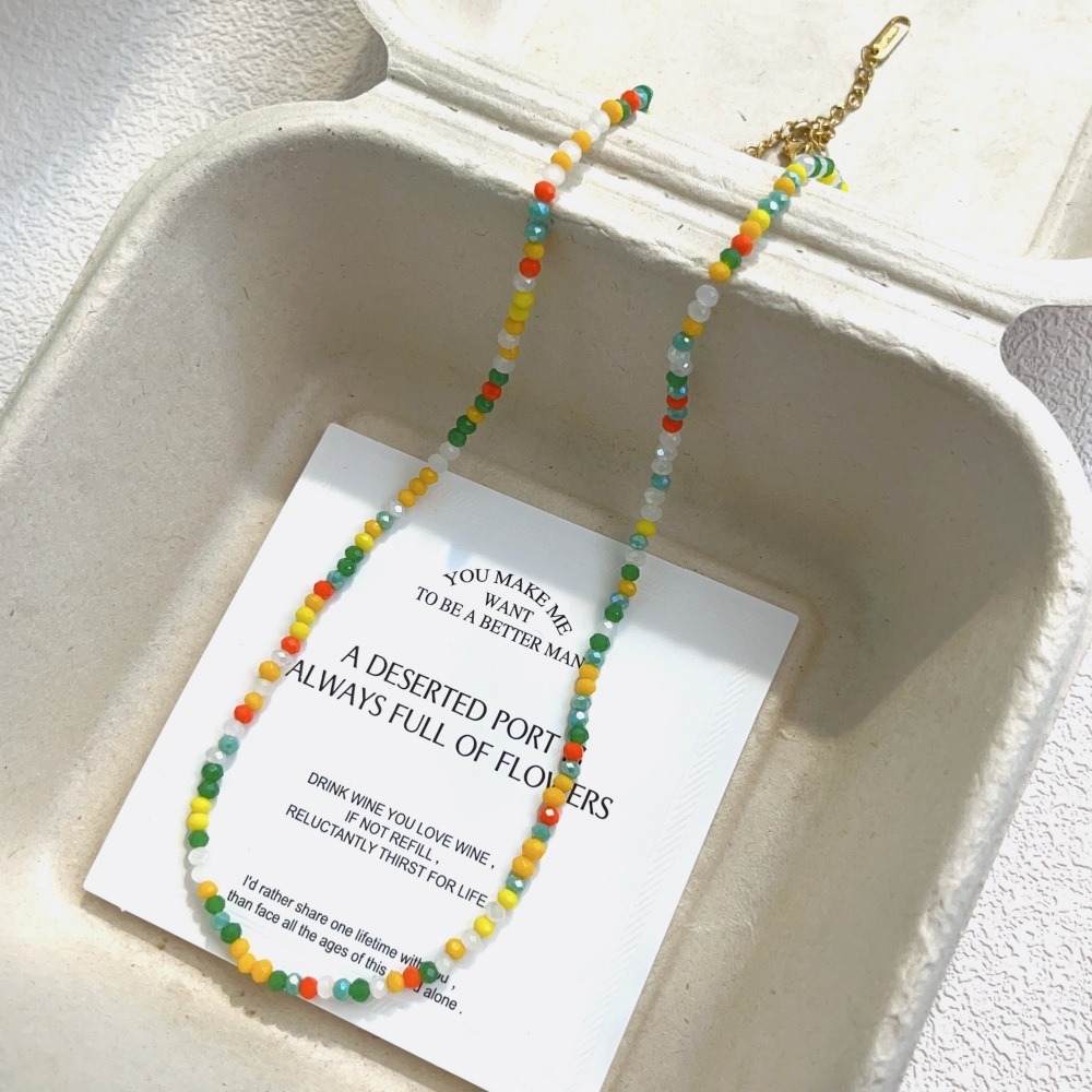 Dopamine Colorful Crystal Necklace Dopamine Colorful Crystal Necklace