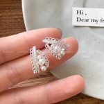 Lace Edge Earrings - Silver