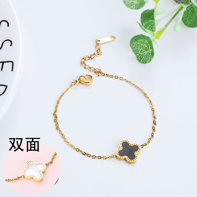 Titanium Steel Bracelet - Gold Bead Bracelet - MadeInPanda