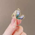 Tassel Purple Butterfly Brooch MadeInPanda