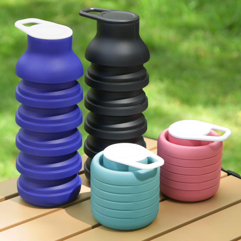 KEAN Collapsible Silicone Water Bottle - 600ml Foldable Sports Shaker - Image 1 - MadeInPanda
