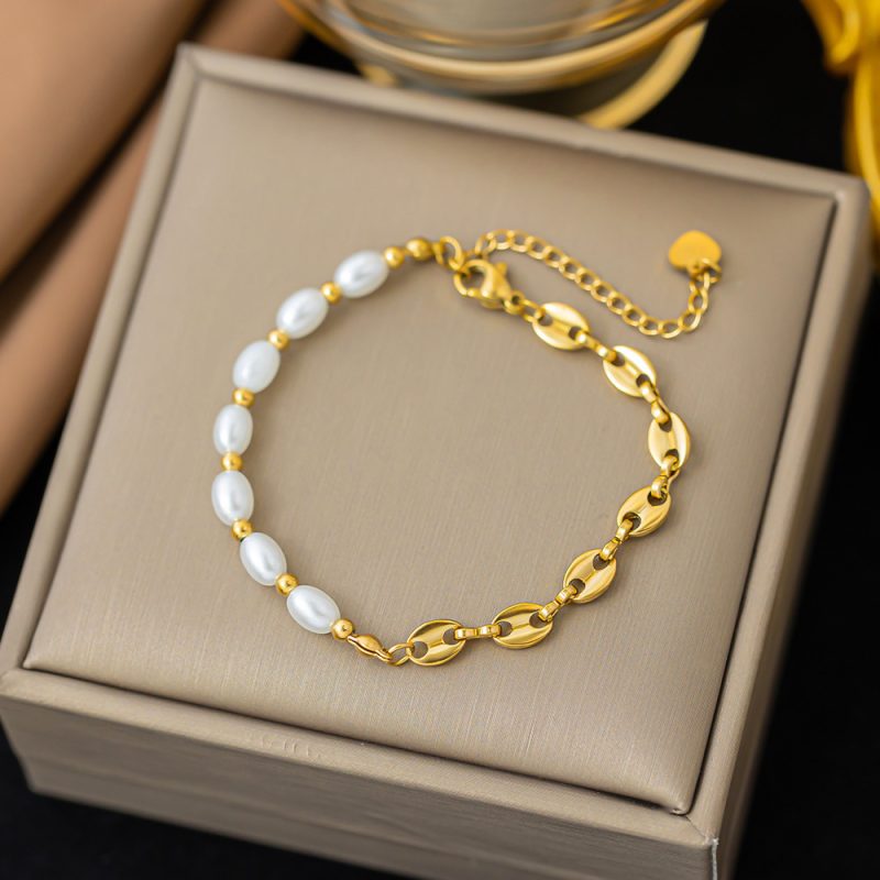 Titanium Steel Bracelet - Engraved Bare Chain S001 - MadeInPanda