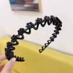 Light Blue Crystal Rhinestone Hair Band - MadeInPanda