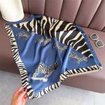 AISu 斑马 Silk Square Scarf - 70cm Chiffon Printed Pattern - Summer Fashion Bandana Neck Scarf - 1 Piece - MadeInPanda