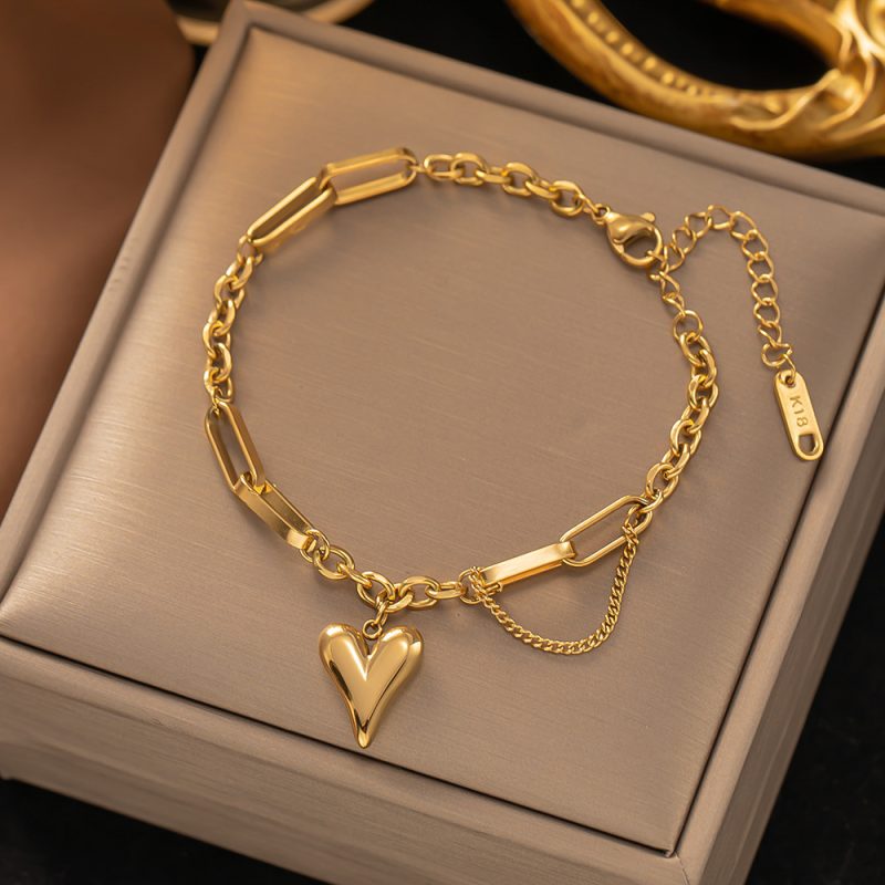 Titanium Steel Bracelet - Slim Waist Gold 582 - MadeInPanda