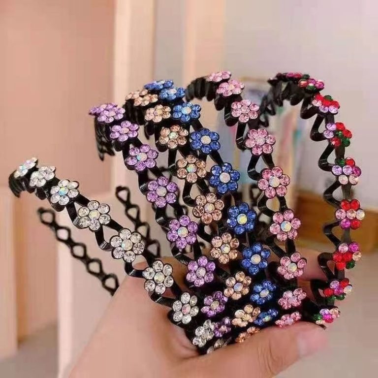 White Crystal Rhinestone Hair Band - MadeInPanda
