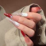 SG600 Blue Cat Eye Glitter Press-On Nails (With Toolkit) - MadeInPanda