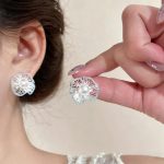 Sparkle Zircon Crystal Stud Earring ~ S925 Silver Needle Full Diamond Earrings E0003