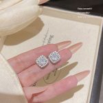 Sparkle Zircon Crystal Stud Earring ~ S925 Silver Needle Full Diamond Earrings E0005