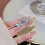 Sparkle Zircon Crystal Stud Earring ~ S925 Silver Needle Full Diamond Earrings E0006