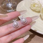 Sparkle Zircon Crystal Stud Earring ~ S925 Silver Needle Full Diamond Earrings E0007