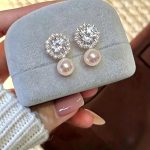 Sparkle Zircon Crystal Stud Earring ~ S925 Silver Needle Full Diamond Earrings E0025