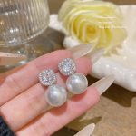 Sparkle Zircon Crystal Stud Earring ~ S925 Silver Needle Full Diamond Earrings E0029