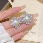 Sparkle Zircon Crystal Stud Earring ~ S925 Silver Needle Full Diamond Earrings E0055