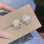 Sparkle Zircon Crystal Stud Earring ~ S925 Silver Needle Full Diamond Earrings E0093