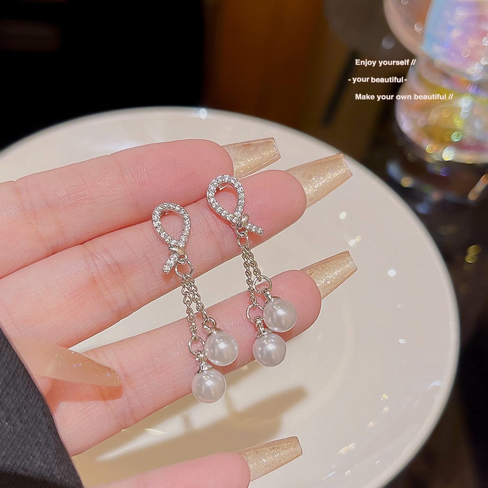 E0100__-2 Sparkle Zircon Crystal Stud Earring ~ S925 Silver Needle Full Diamond Earrings E0100 - 图片 1