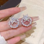 Sparkle Zircon Crystal Stud Earring ~ S925 Silver Needle Full Diamond Earrings E0107