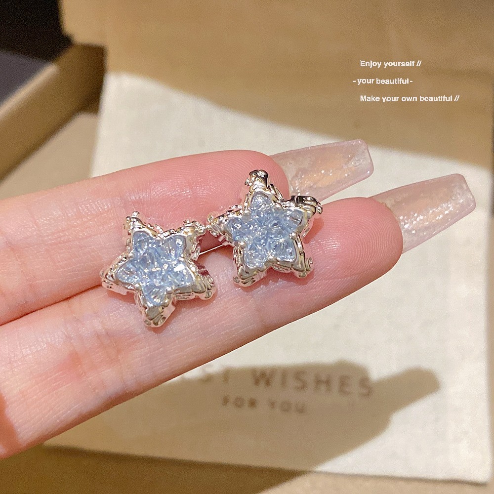 E0109___ Sparkle Zircon Crystal Stud Earring ~ S925 Silver Needle Full Diamond Earrings E0109 - 图片 1