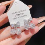 Sparkle Zircon Crystal Stud Earring ~ S925 Silver Needle Full Diamond Earrings E0123