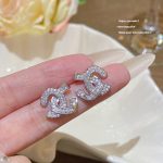 Sparkle Zircon Crystal Stud Earring ~ S925 Silver Needle Full Diamond Earrings E0132