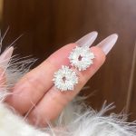 Sparkle Zircon Crystal Stud Earring ~ S925 Silver Needle Full Diamond Earrings E0135