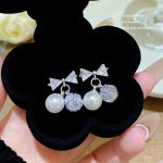 Sparkle Zircon Crystal Stud Earring ~ S925 Silver Needle Full Diamond Earrings E0162