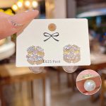 Sparkle Zircon Crystal Stud Earring ~ S925 Silver Needle Full Diamond Earrings E0165