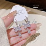 Sparkle Zircon Crystal Stud Earring ~ S925 Silver Needle Full Diamond Earrings E0167