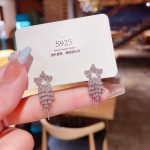 Sparkle Zircon Crystal Stud Earring ~ S925 Silver Needle Full Diamond Earrings E0181