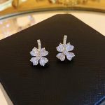 Gold Tone Zircon Sparkle Stud Earring ~ E0187 S925 Silver Needle Earrings E0187