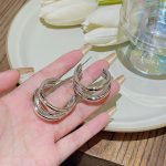 Silver Tone Zircon Sparkle Stud Earring ~ E0214 S925 Silver Needle Earrings E0214
