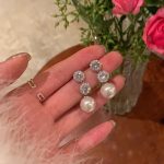 Sparkle Zircon Crystal Stud Earring ~ S925 Silver Needle Full Diamond Earrings E0215
