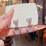 Sparkle Zircon Crystal Stud Earring ~ S925 Silver Needle Full Diamond Earrings E0235