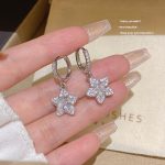 E0240Ear Cuff ~ Full Zircon Crystal Ear Cuff S925 Silver Non-Pierced Earring E0240